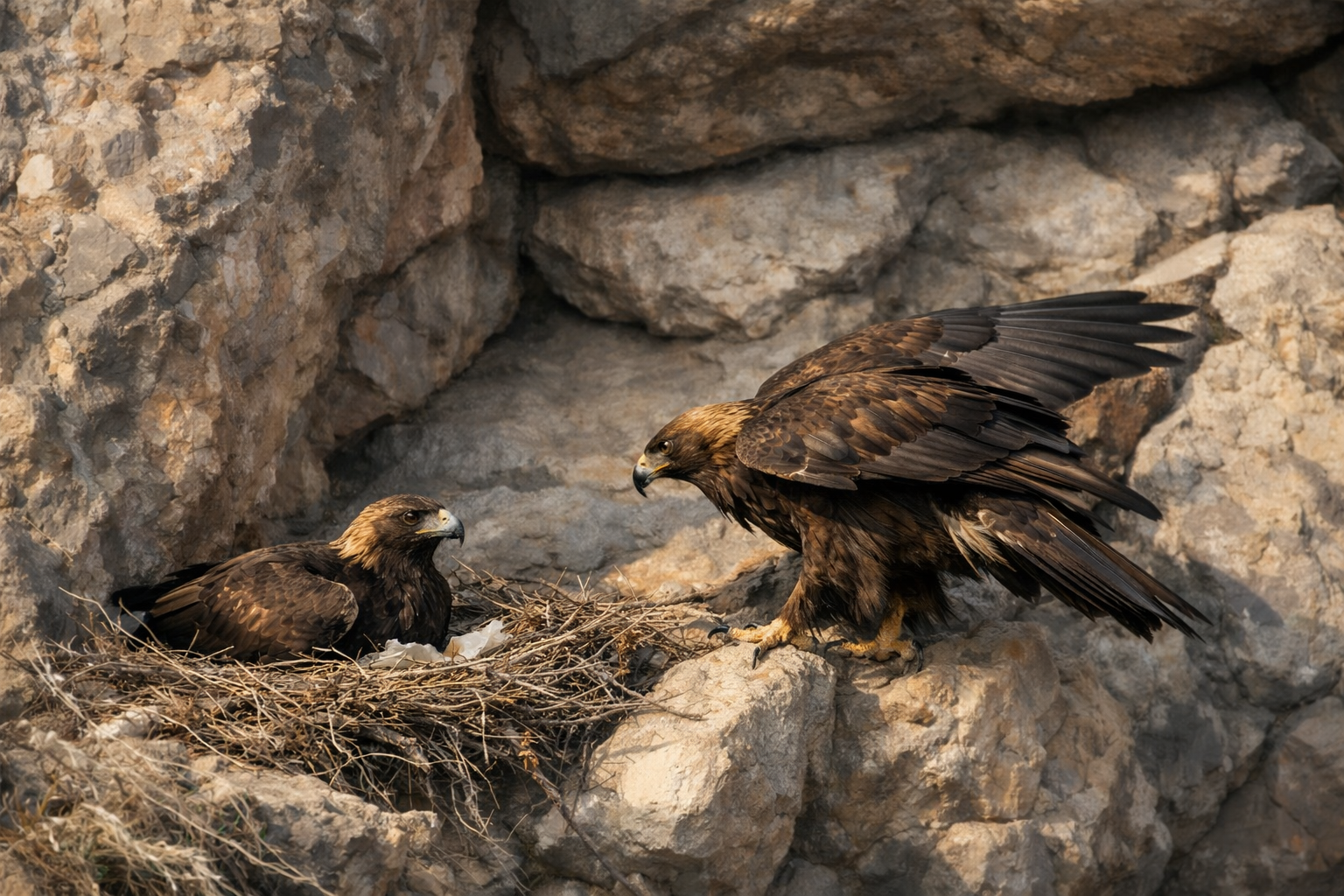 Confirman nuevo nido de águila real en área protegida de Coahuila