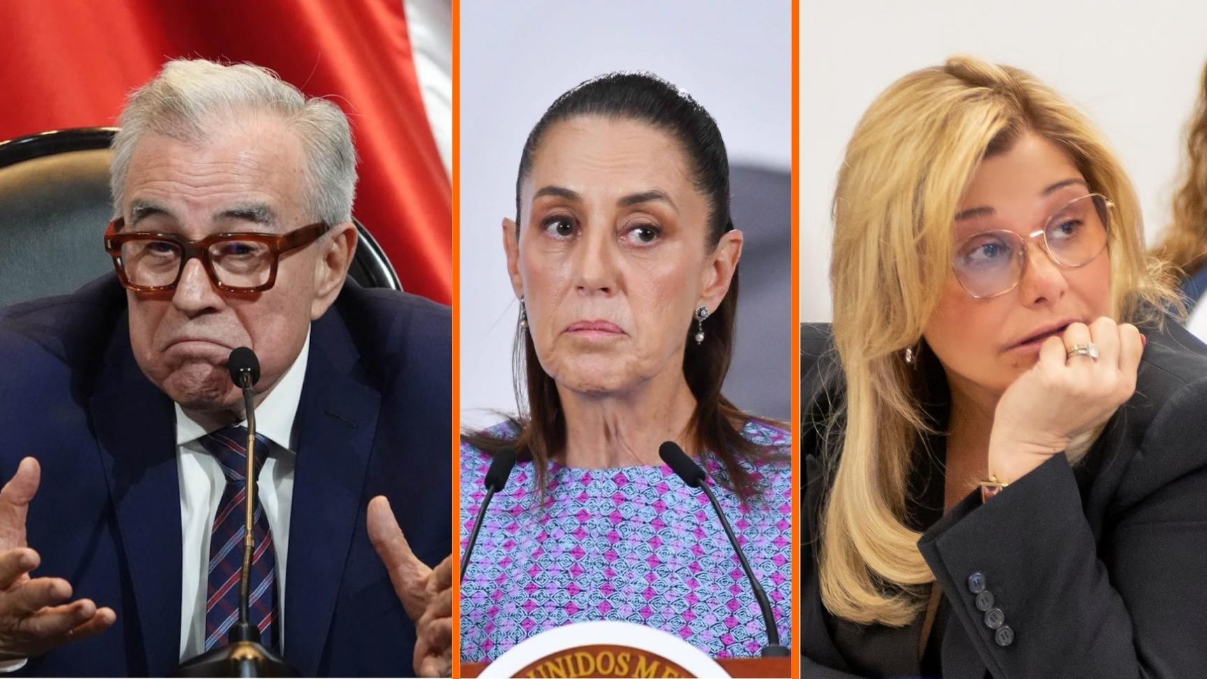 Claudia Sheinbaum, entre Maru Campos y Rubén Rocha