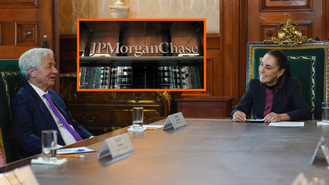 Claudia Sheinbaum se reúne con Jamie Dimon en el Palacio Nac