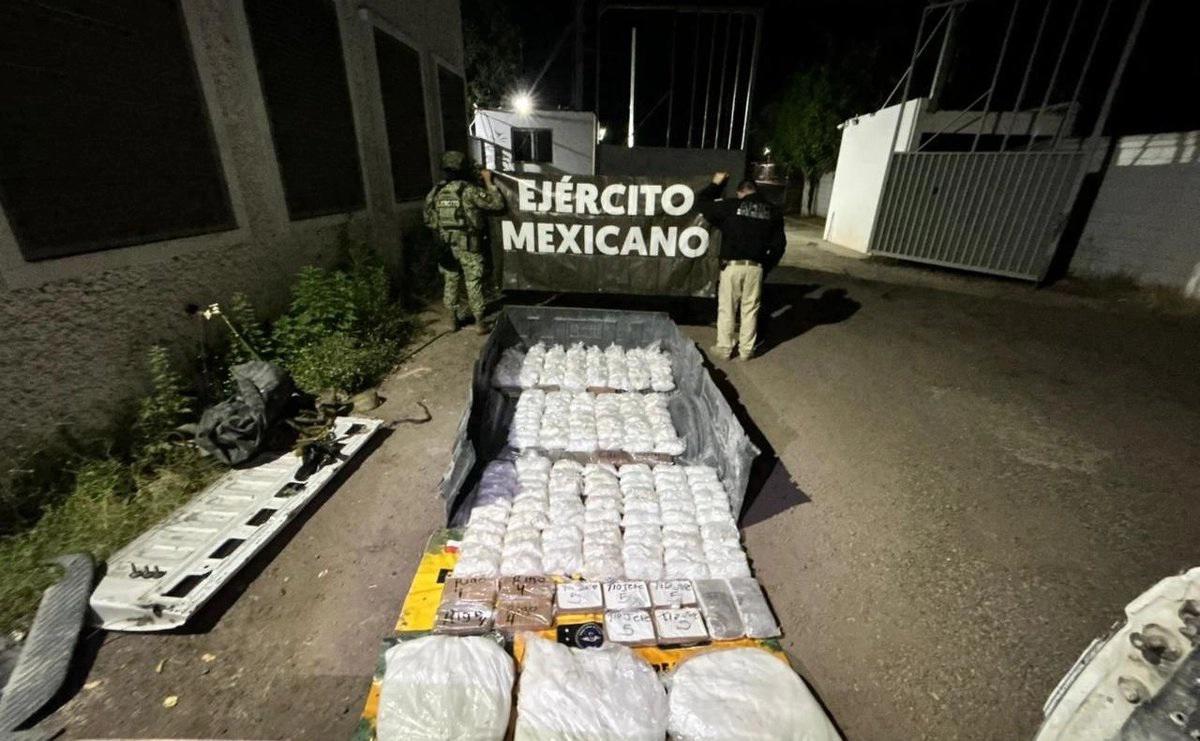 Sedena y AMIC aseguran 149 kilos de presunta droga en Cajeme; queda a disposición de la FGR