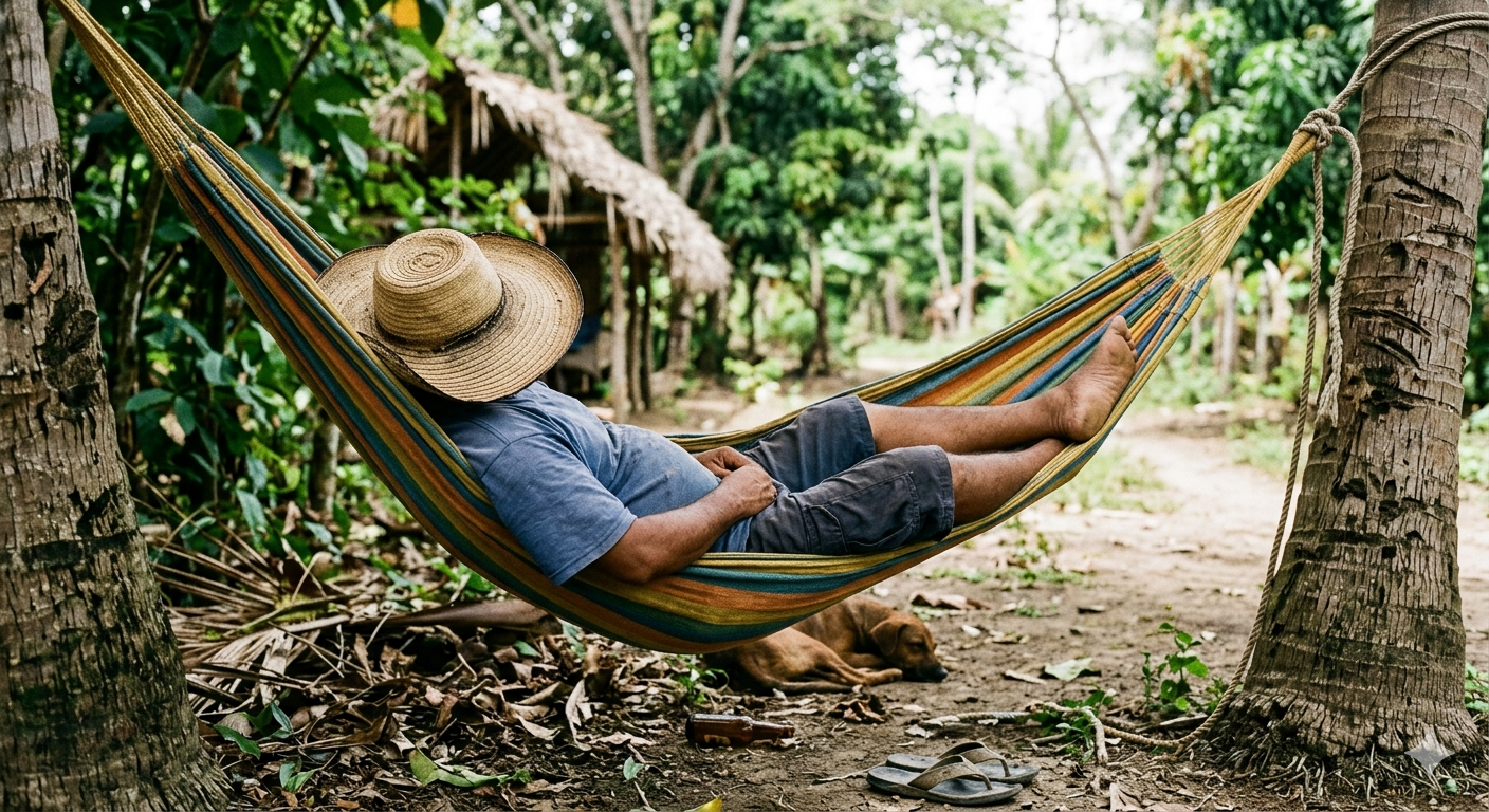 El hombre más güevón del mundo