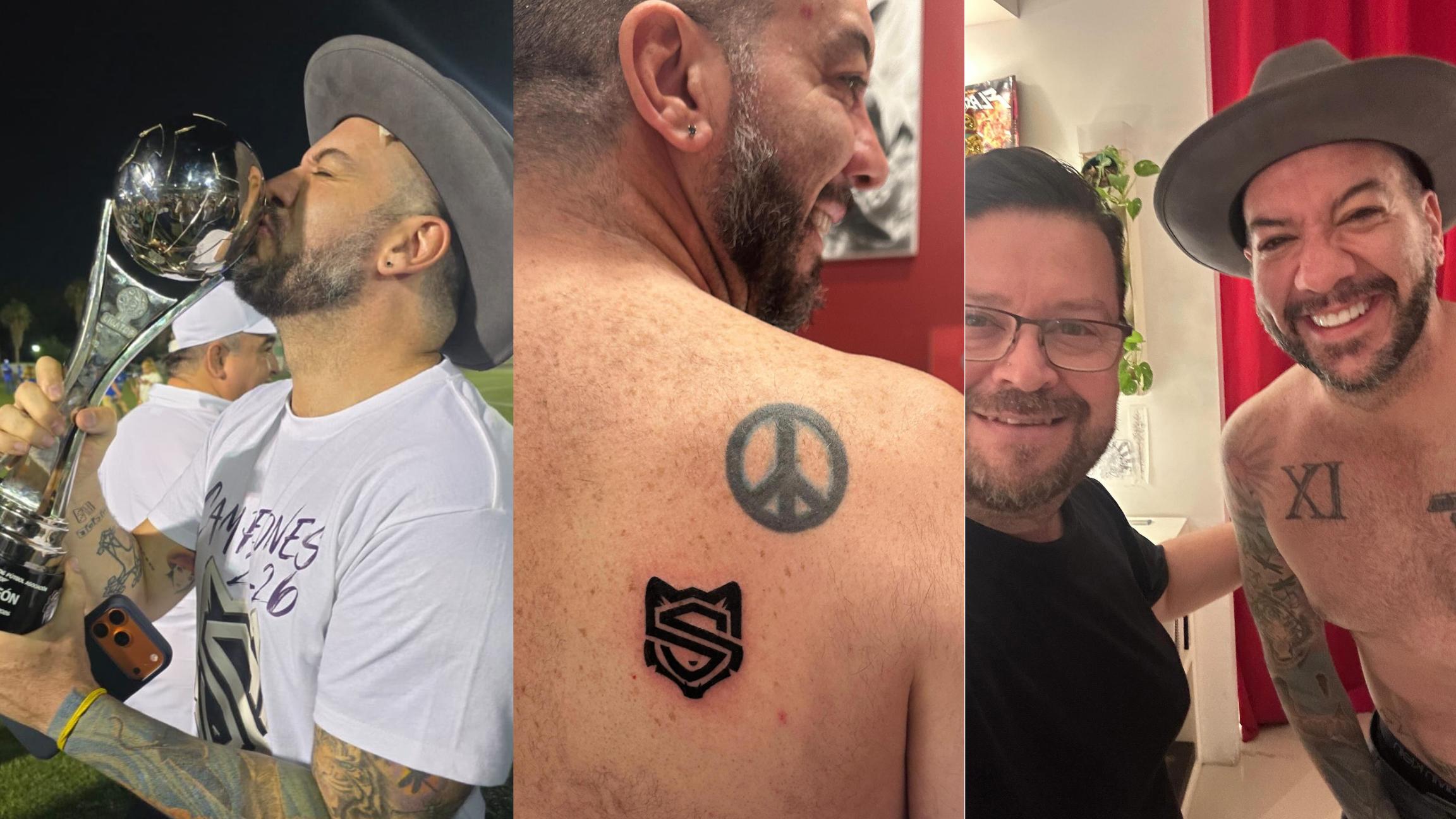 Faisy inmortaliza campeonato de Saltillo Soccer con tatuaje