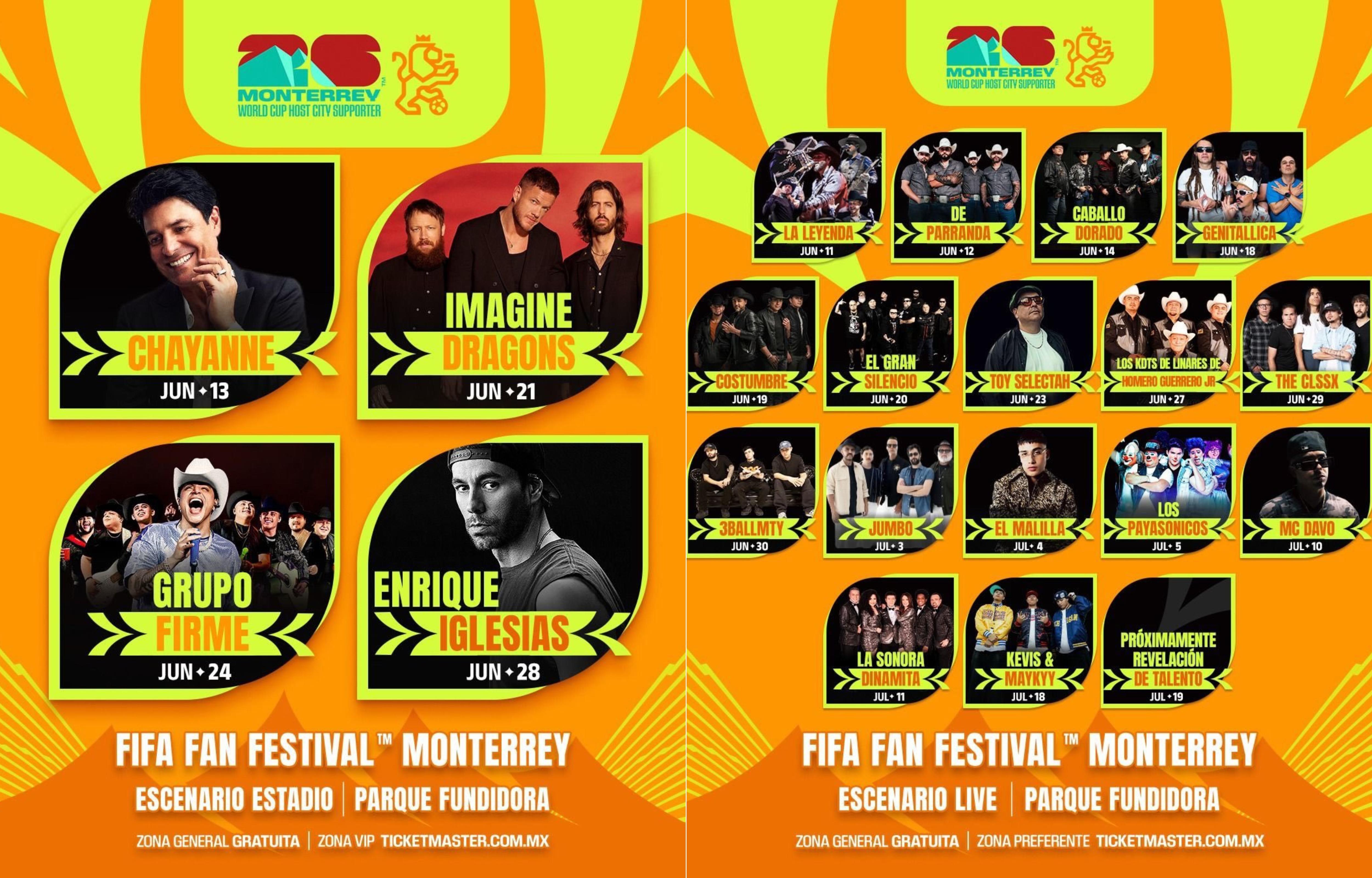 Enrique Iglesias, Imagine Dragons, Chayanne y Grupo Firme encabezan el Fan Fest Monterrey 2026