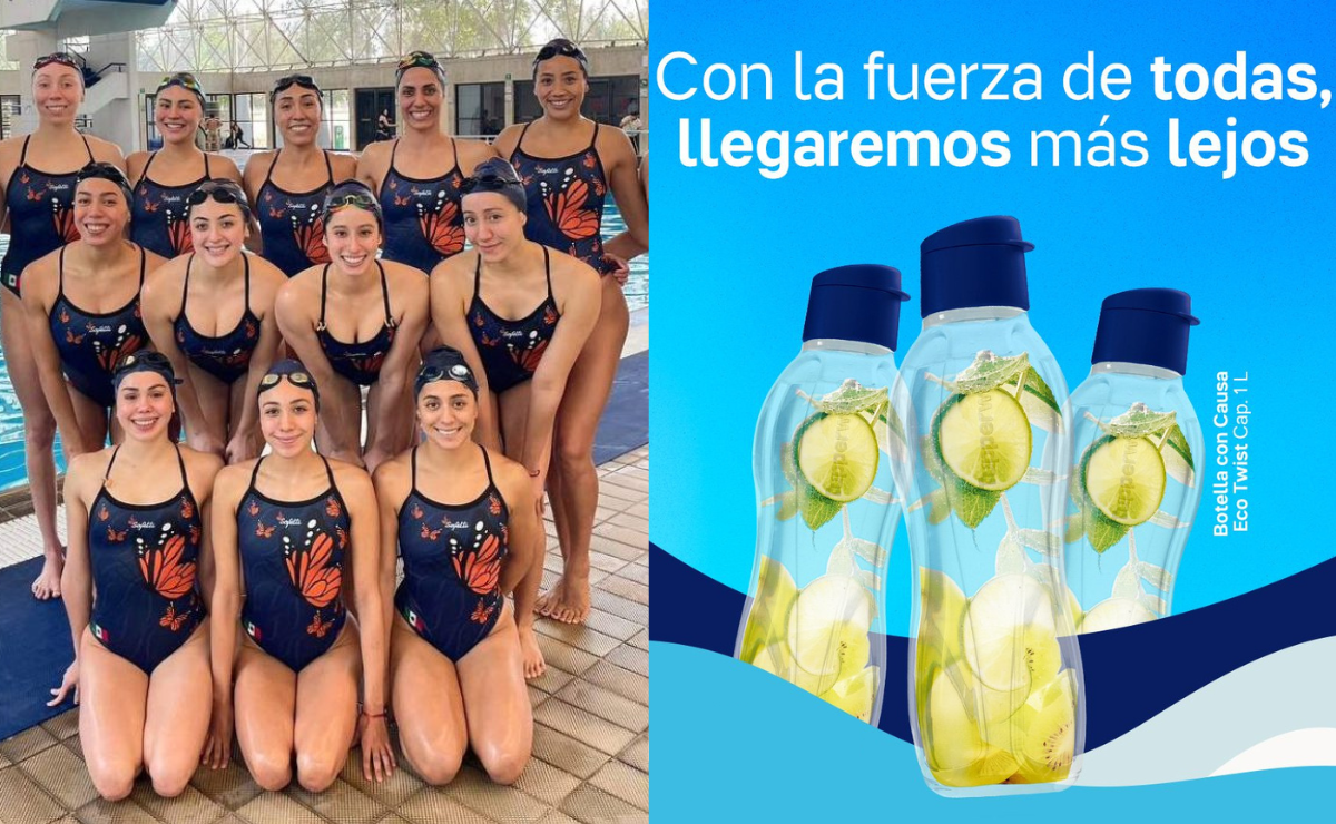 ‘Ninguna nada sola’; Tupperware lanza botella especial para apoyar a la Selección Mexicana de Natación Artística. Noticias en tiempo real