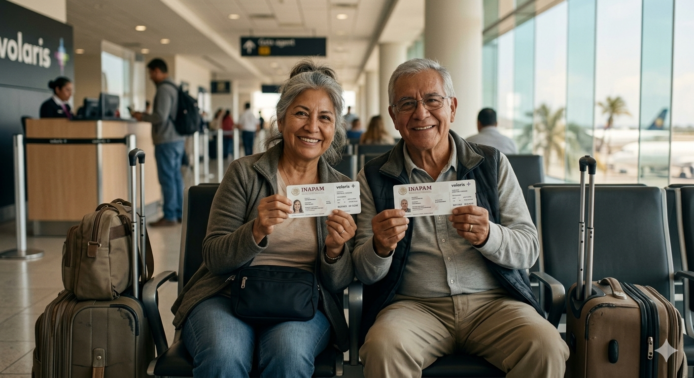 Adultos mayores pueden obtener gratis el beneficio de Volaris y viajar barato con la tarjeta Inapam