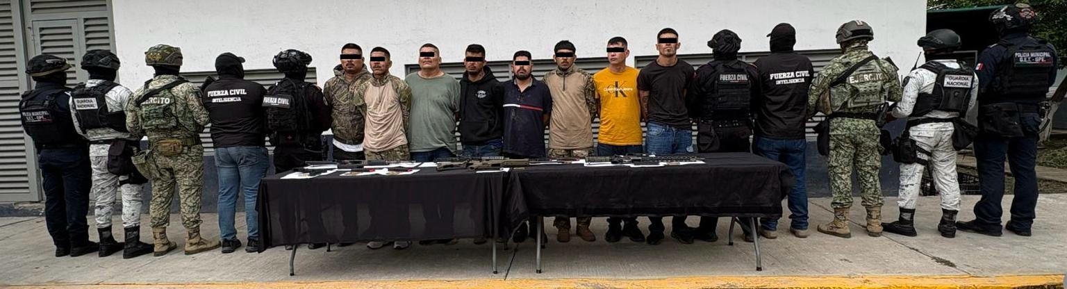 Caen ocho presuntos extorsionadores en operativo en Guadalupe, Nuevo León
