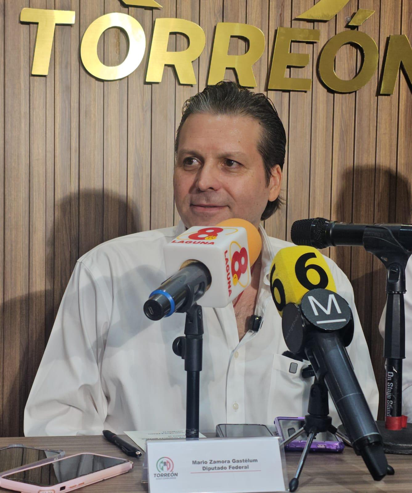 Desde Torreón, el diputado Mario Zamora Gastélum pide no votar por Morena para frenar al crimen organizado
