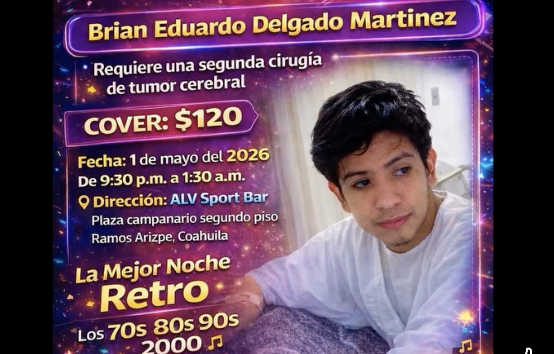 Llaman a la solidaridad por Brian tras baja asistencia a evento en Ramos Arizpe; invitan a noche disco