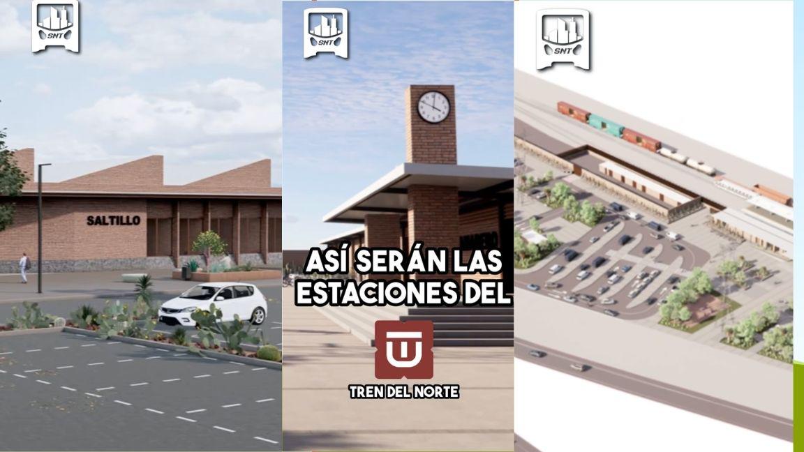 Revelan cómo lucirán las estaciones del tren de pasajeros que atravesará Saltillo