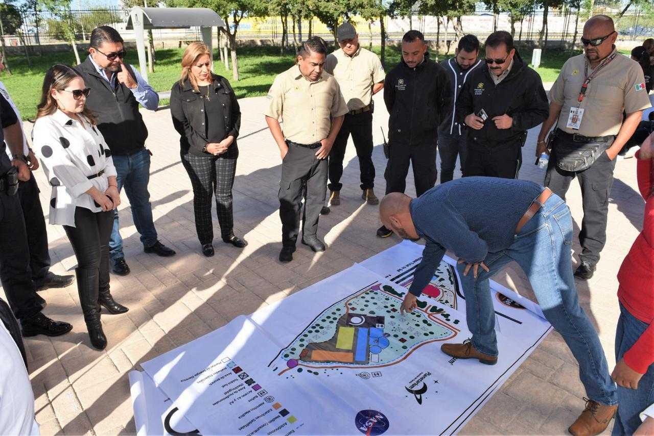Puntos de observación para el eclipse solar en Torreón son inspeccionados por autoridades. Noticias en tiempo real