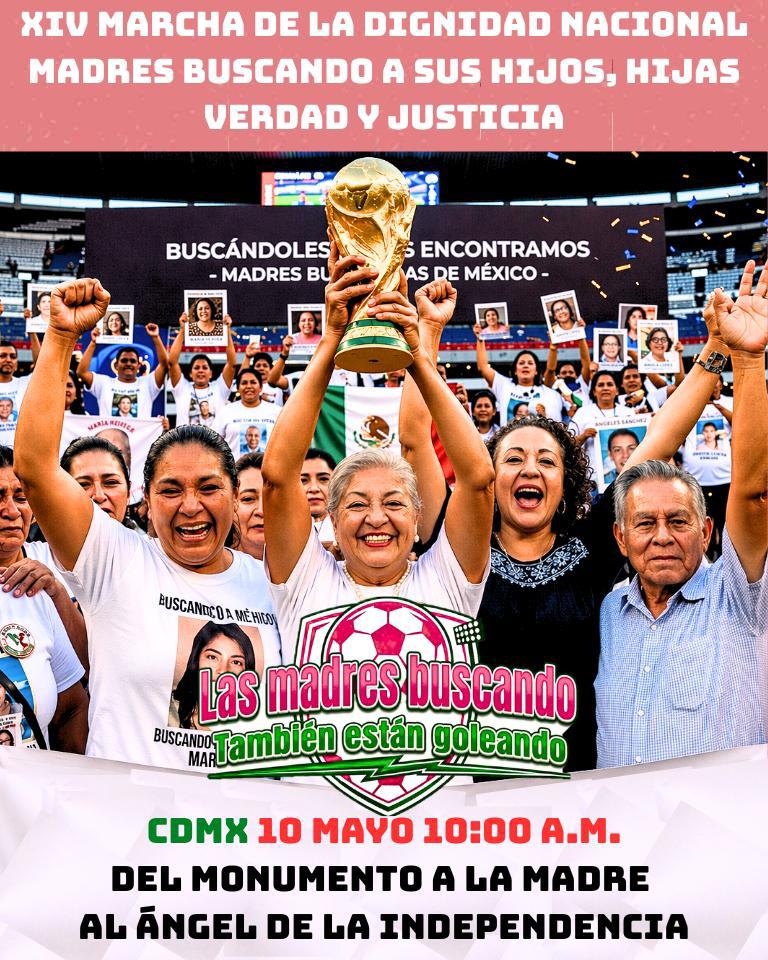 Coahuila: ‘Las madres buscando también están goleando’; marcha del 10 de mayo llama a la solidaridad de la afición