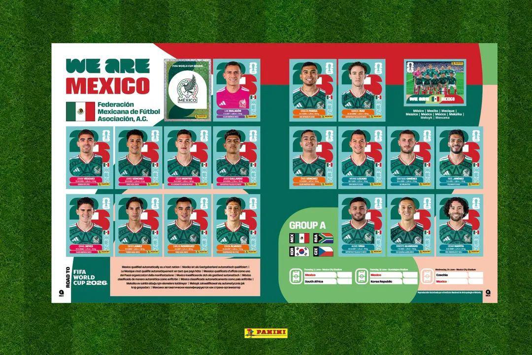 Lainez, Chino Huerta y Malagón: Las ‘ausencias’ de México que sí están en el álbum Panini 2026