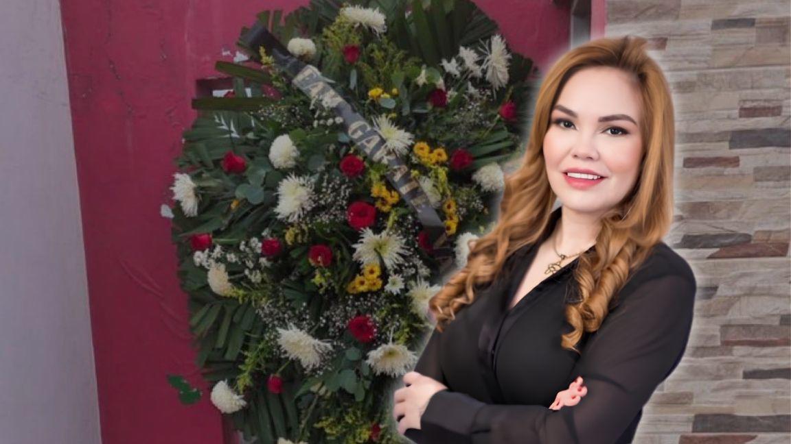 Dejan corona fúnebre en casa de diputada Paola Gárate en Cul