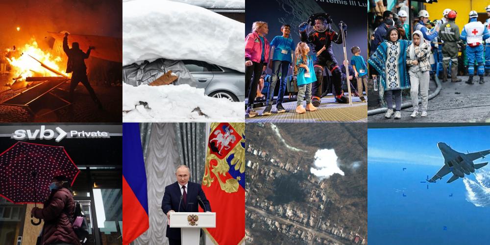 Los temas de la semana en el mundo: Azota nevada a California; violenta protesta en Francia; Putin es imputado por crímenes de guerra. Noticias en tiempo real