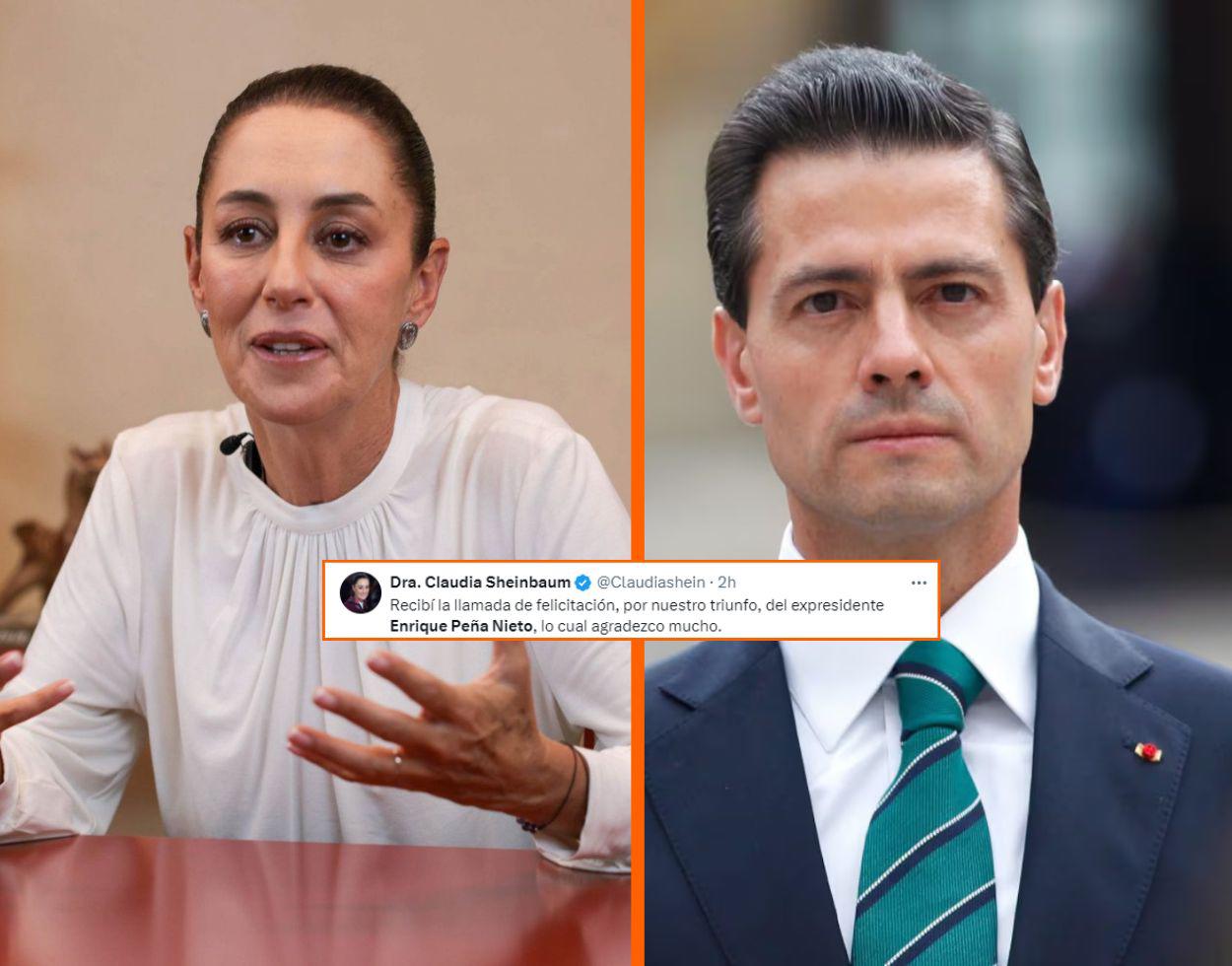 Enrique Peña Nieto reconoce y felicita en llamada a Claudia Sheinbaum por su victoria en las elecciones. Lado.mx Enrique Peña Nieto reconoce y felicita en llamada a Claudia Sheinbaum por su victoria en las elecciones. Noticias en tiempo real