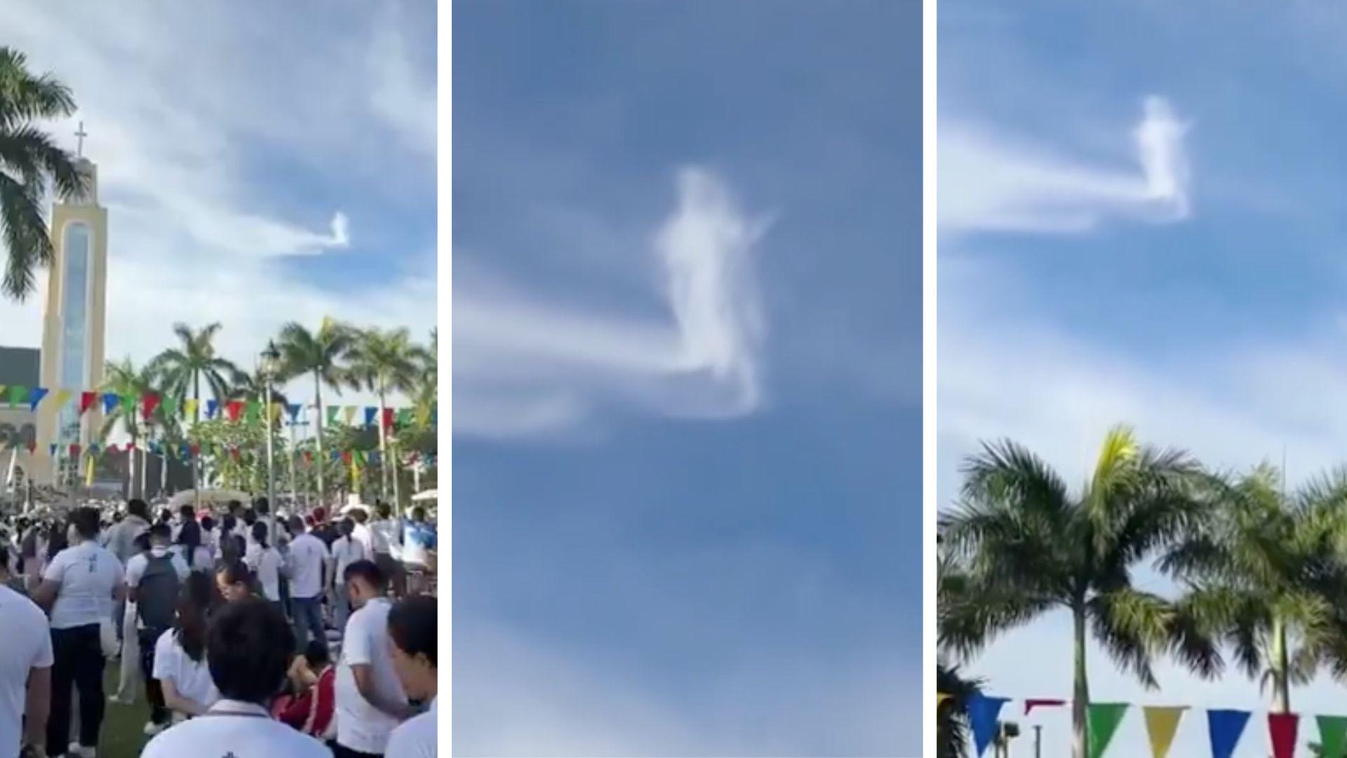 Aparece nube con forma de Jesucristo en pleno evento religioso en Filipinas; se desata debate. Noticias en tiempo real