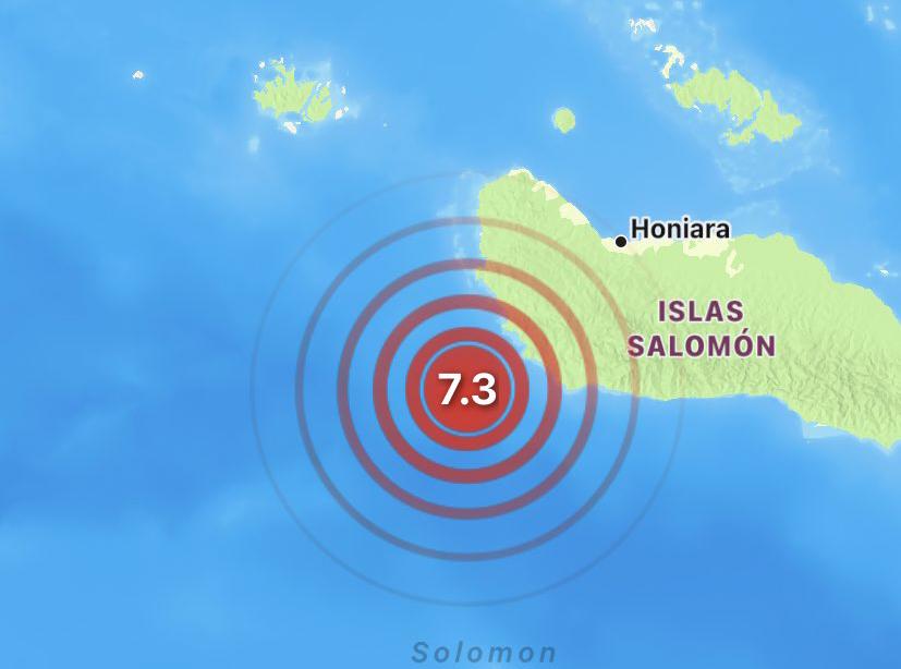 Sismo de magnitud 7.3 se registra en Islas Salomón; activan alerta de tsunami. Noticias en tiempo real