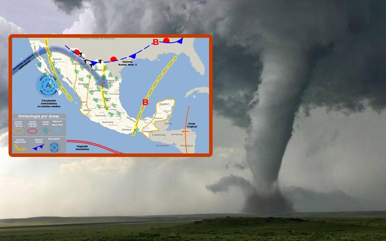 Alerta por Frente Frío 3... azotará a México con tornados, fuertes lluvias y tormentas en estos estados. Noticias en tiempo real