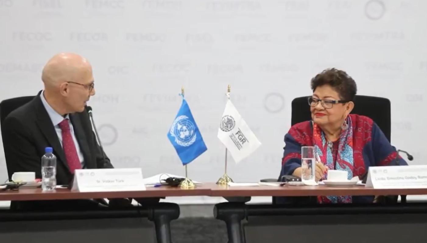 Ofrece Alto Comisionado de ONU a FGR y fiscalías locales asistencia técnica para indagar desapariciones