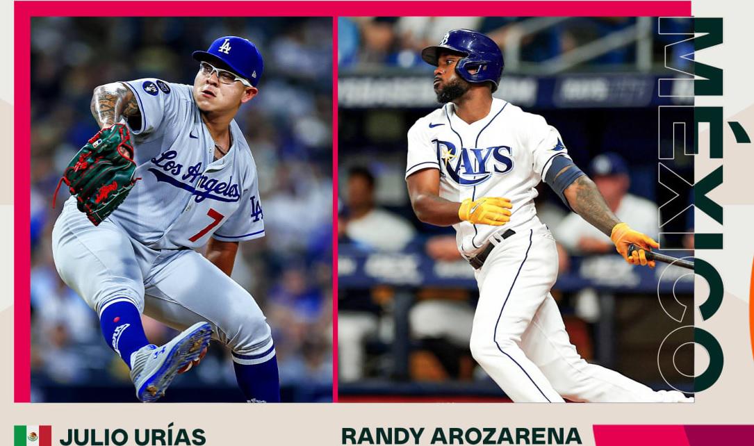 Coloca ESPN a Julio Urías y Randy Arozarena en el Top 100 de peloteros de la MLB. Noticias en tiempo real