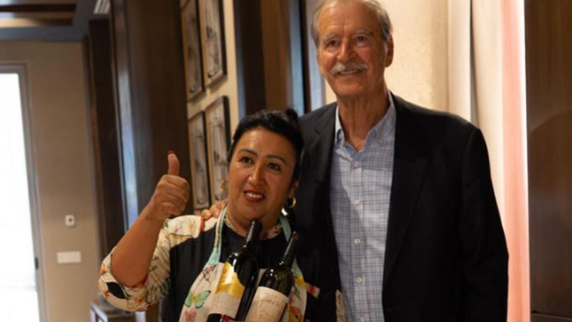 De Coahuila: Cocina Ivonne Orozco para el expresidente Vicente Fox con degustación de vinos y sotol