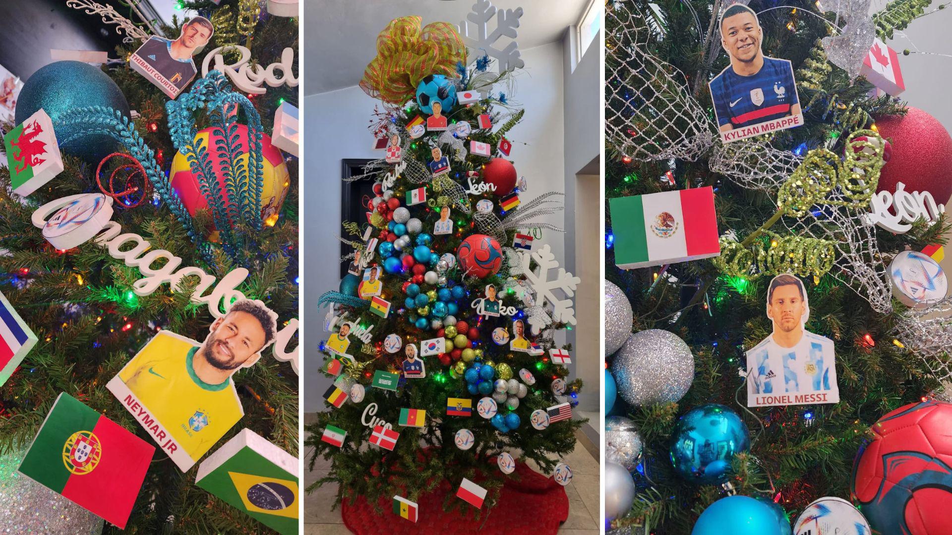 ¡Apasionados por el futbol! Familia de Saltillo coloca pino navideño con temática del Mundial Qatar 2022 . Noticias en tiempo real