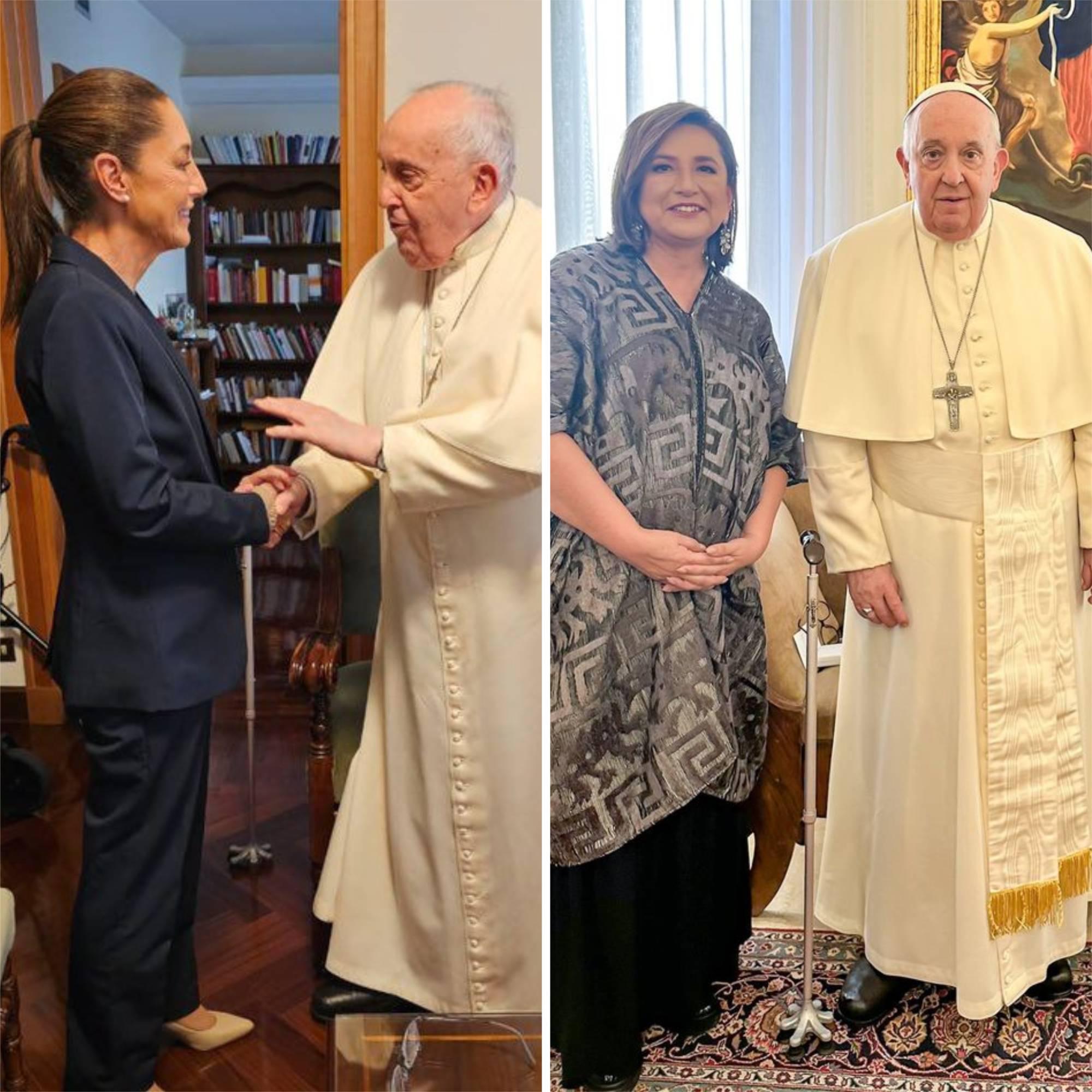 Política y religión: Las candidatas y el Papa, ¿qué buscan Xóchitl y Claudia en el Vaticano?. Noticias en tiempo real