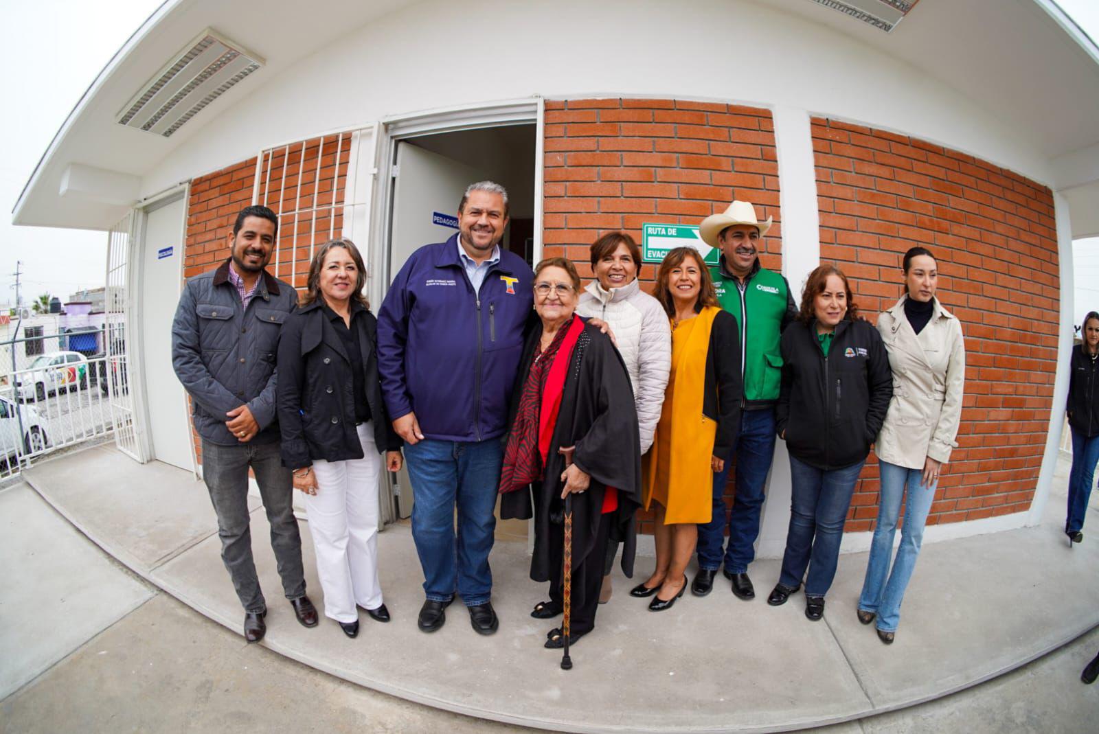Llevan equipamiento en jardín de niños ‘Enrique Rébsamen’ en Ramos Arizpe