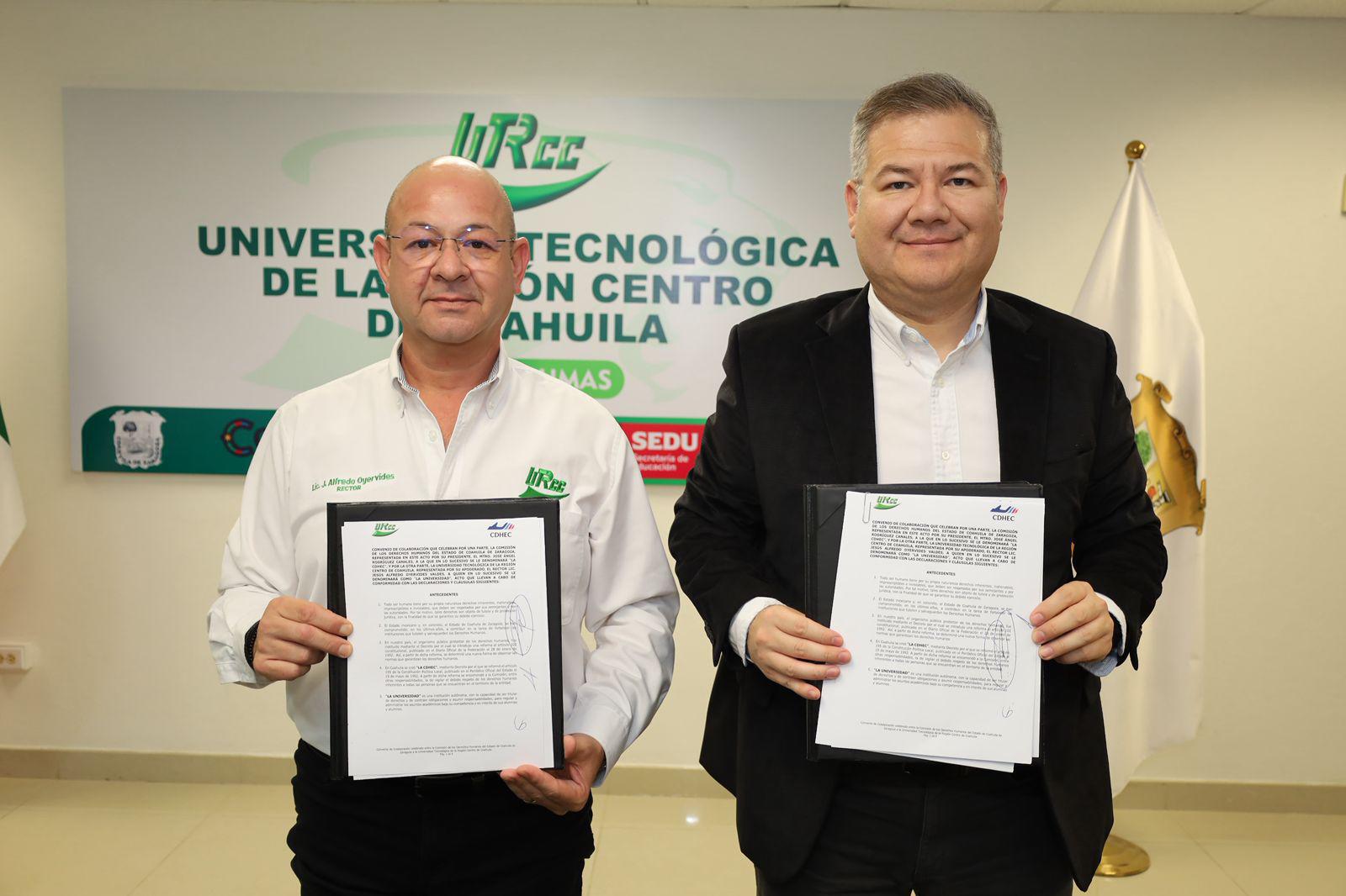 Coahuila: UTRCC y CDHEC firman convenio para promover derechos humanos
