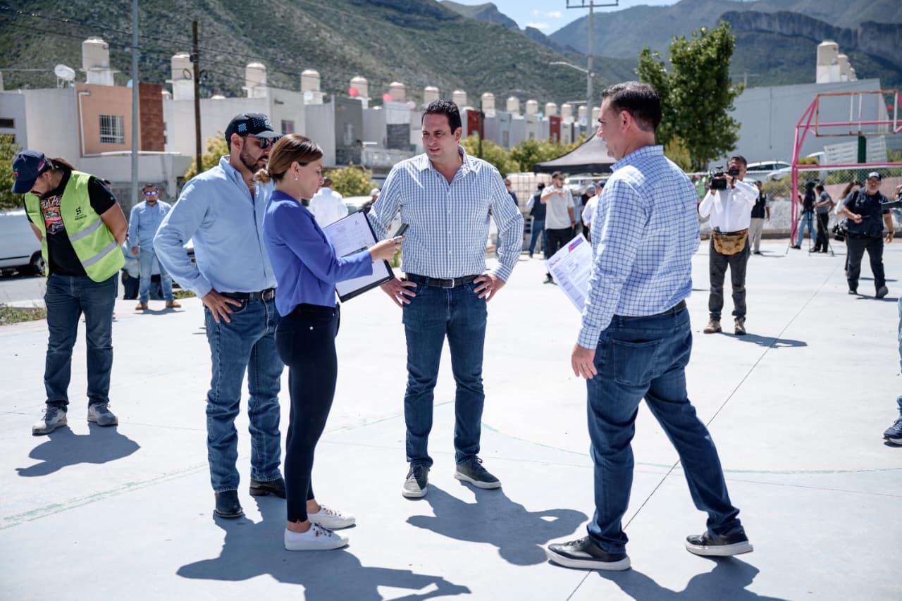 Supervisa Javier Díaz rescate de plaza en Lomas del Refugio, al sur de Saltillo